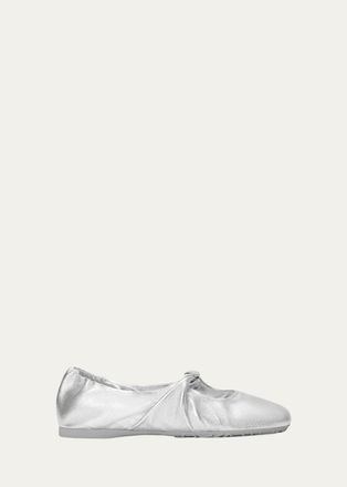 Loewe Pebble Soft Square Toe Ballerina Flats