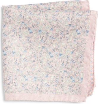 Jack Victor Yukon Reversible Silk Pocket Square in Pink at Nordstrom