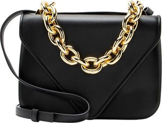 Bottega Veneta Black Leather Mount Envelope Chain Small Shoulder Bag (Authentic Pre-Loved)