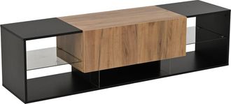 Urban Meuble Mueble de TV de madera y color negro con iluminaci&oacute;n LED