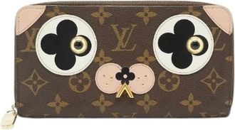 Louis Vuitton Pre-owned Monogram Dog Zippy Lange Portemonnee Rose Ballerine Valentine Limited Edition - Dames - Vintage Accessoires - Bruin - ONE Size - Leer - Vint