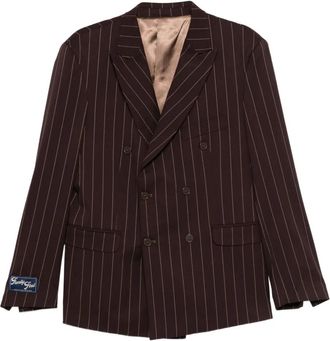 Family Fir$t Milano Blazer met krijtstreep - Bruin