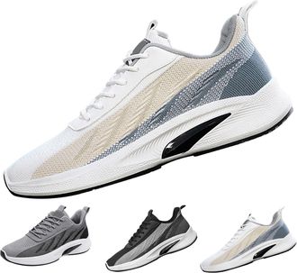 Generic Mens Running Shoes, Trainers, Mens White Lightweight Trainers, Running Shoes, Mens Jogging Shoes, Mens Trainers, Non-Slip Fitness Shoes, Breeze Shoes,