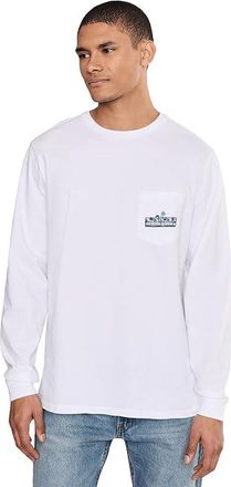 Vineyard Vines Sunset Golf Logo Box Long Sleeve T-Shirts Mens T Shirt White Cap : 2XL