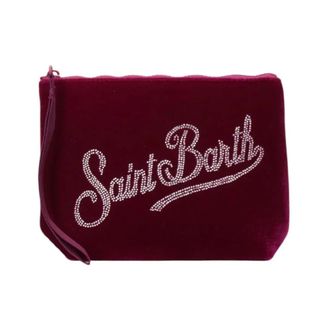 MC2 Saint Barth Clutches, female, Red, Size: ONE SIZE Aline Velvet Clutch
