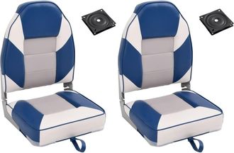 vidaXL Set De Asientos Plegables Para Barco 4 Uds Con Respaldo Alto Vidaxl