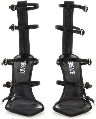 Versace Pin-Point Stiletto Sandal - Black