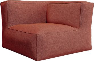 Vente-Unique Sill&oacute;n esquinero de jard&iacute;n de tela - Terracota - NOUMARA de MYLIA