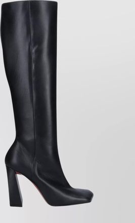 Amina Muaddi leather ankle boots