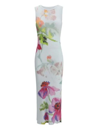 Loewe floral-print dress - White