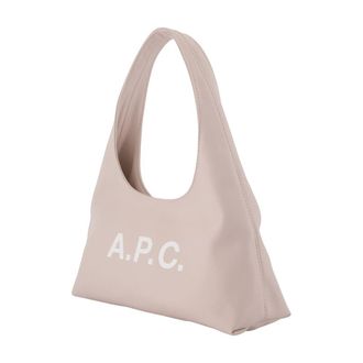 A.P.C. Womens Baby Ninon Shoulder Bag Beige Synthetic