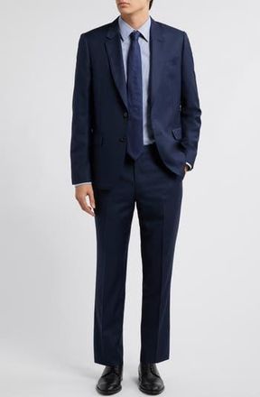 Paul Smith Tailored Fit Wool Suit in Dark Navy at Nordstrom Rack, Size 44 Us / 54 Eushort