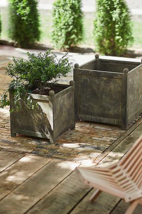 Terrain Square Galvanized Planter, 22