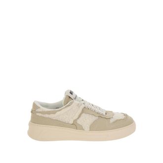Msgm Fantastic Green Trainers - female - MSGM - Sneakers - Beige - 6 UK - Shoes