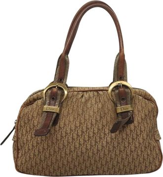 Dior Diorissimo Brown Canvas Handbag (Pre-Owned)