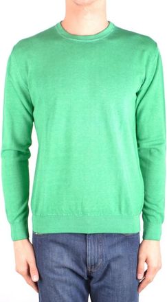 Altea Gebreide kleding - Heren - Ronde hals truien - Groen - S - Katoen - Truien & Vesten
