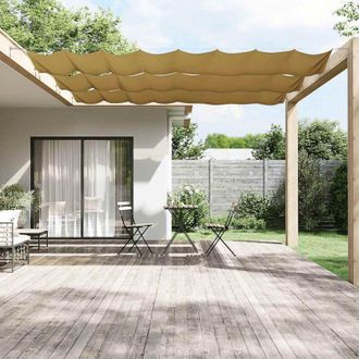 vidaXL Toldo Vertical Beige 140x1000 Cm Tela Oxford Vidaxl