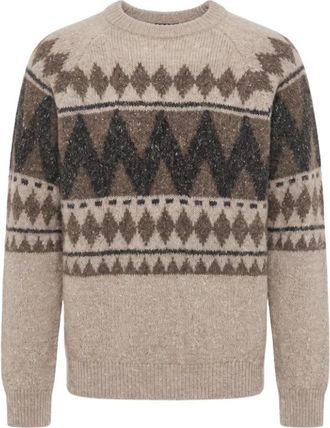 PESERICO Trui met ronde hals - Heren - Ronde hals truien - Bruin - M - Truien & Vesten