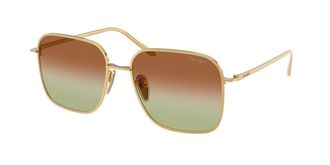 Prada PR C54SD Asian Fit 5AK70T Womens Sunglasses Gold Size 54