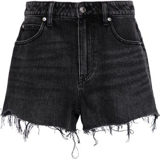 Alexander Wang Bite denim shorts - women - Cotton - 26 - Black