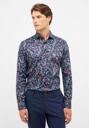 Eterna Langarmhemd ETERNA SLIM FIT, Herren, Gr. 40, Normalgr&ouml;ssen, denim, Twill, 100% Baumwolle, schmal, Manschette, Hemden Langarmhemd, NON IRON (b&uuml;gelfrei)