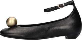 Lella Baldi Lt 2462 Ballerina plat - Dames - Ballerinas - Zwart - 39 EU - Leer - Schoenen