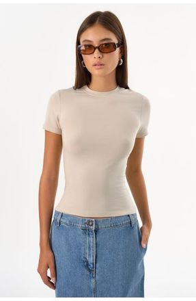 LaMarque Moa | Jersey Crew Neck Tee in Dove at Nordstrom, Size X-Small