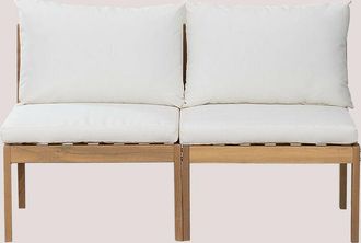 Sklum Sklum - Sof&aacute; Modular De Jard&iacute;n De 2 Piezas En Madera De Acacia Filips