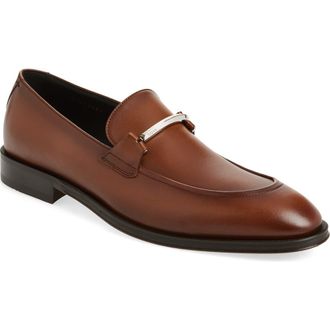 BOSS Derrek Apron Toe Bit Loafer in Medium Brown at Nordstrom Rack, Size 7.5Us / 6.5Uk