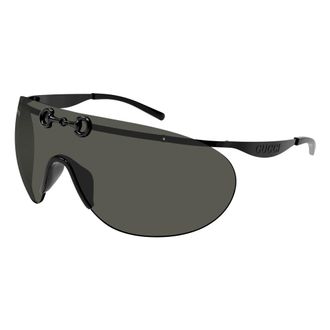 Gucci Shield Zonnebril - Heren - Zonnebrillen - Zwart - ONE Size - Nylon - Accessoires