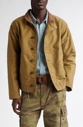 Ralph Lauren Bower Cotton Work Jacket in Khaki Drab at Nordstrom, Size X-Large