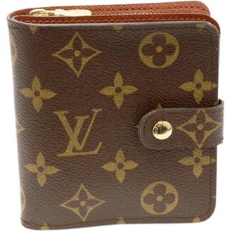 Louis Vuitton Pre-owned Monogram Compact Zip Wallet - - Pre-owned - Donna - Marrone - ONE SIZE
