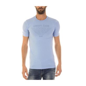 Armani Jeans T-Shirts, male, Blue, Size: XL T-Shirt Sweatshirt