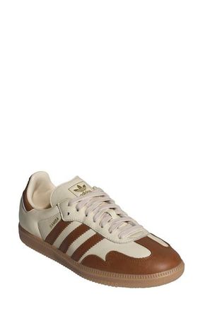 adidas Samba OG Sneaker in Wonder White/Bronze/Gold at Nordstrom, Size 10.5 Womens