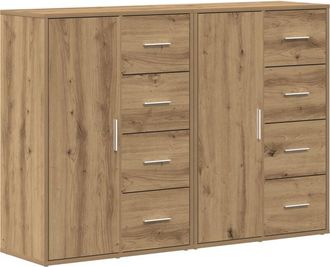 vidaXL Sideboards 2 pcs Artisan oak 60 x 31 x 84 cm Engineered wood vidaXL