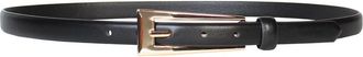 Linea Pelle Elongated Buckle Faux Leather Belt in Black at Nordstrom Rack, Size X-Large