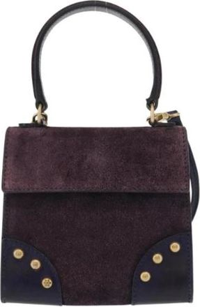 Celine Pre-owned Mini Bags, female, Purple, Size: ONE SIZE Pre-owned Suede Mini Bag