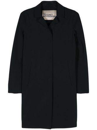 Herno Cappotto monopetto con revers a lancia - Nero
