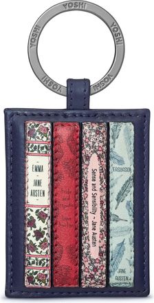 Yoshi Jane Austen Bookworm Navy Leather Keyring