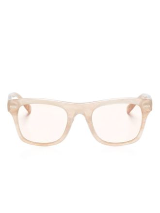 Brunello Cucinelli wayfarer-frame sunglasses - unisex - Acetate - One Size - Neutrals