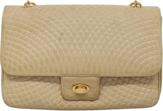 Bally Vintage Chain Shoulder Bag Quilted Leather Leather Shoulder Bag Bag (Pre-Owned)