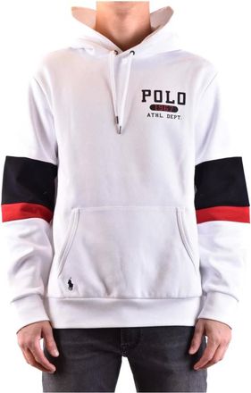 Polo Ralph Lauren Hoodies & sweatvesten, Heren, Wit, L, Katoen, Witte Print Hoodie Herfst/Winter