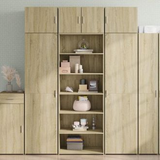 vidaXL Highboard Sonoma Oak 70x41x185 cm Engineered Wood vidaXL