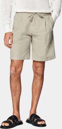 Suitsupply Aveiro Straight Leg Shorts In Light Brown