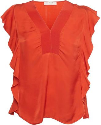 Sandro Top con ruches - Arancione