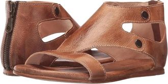 Bed St&uuml; Womens Bed Stu Soto F373012-230 Tan Rustic Leather Back Zip Sandals GAL1330
