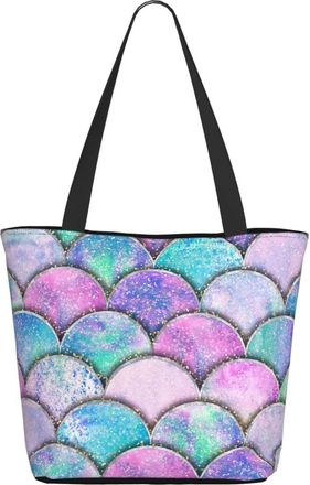 AOOEDM Colorful Mermaid-Scales Ladies Shopping Bag 13x11x7in.The Perfect ValentineS Day Gift.It Is The Best ValentineS Day Gift For Mom, Daughter, Wife,Etc