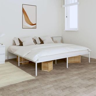 vidaXL Estructura De Cama Sin Colch&oacute;n Metal Blanco 180x200 Cm Vidaxl