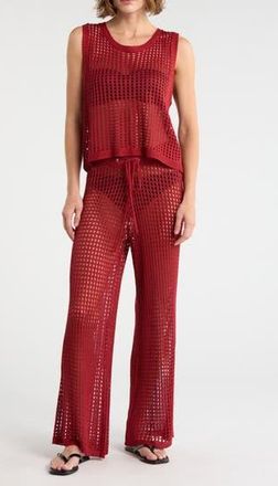 Nordstrom Rack Open Knit Tank in Red Falls at Nordstrom Rack, Size X-Large