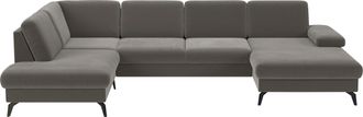 Sit&more Wohnlandschaft &raquo;Morris U-Form, inkl. Sitztiefenverstellung&laquo; wahlweise mit Armteilverstellung, Bettfunktion & Bettkasten